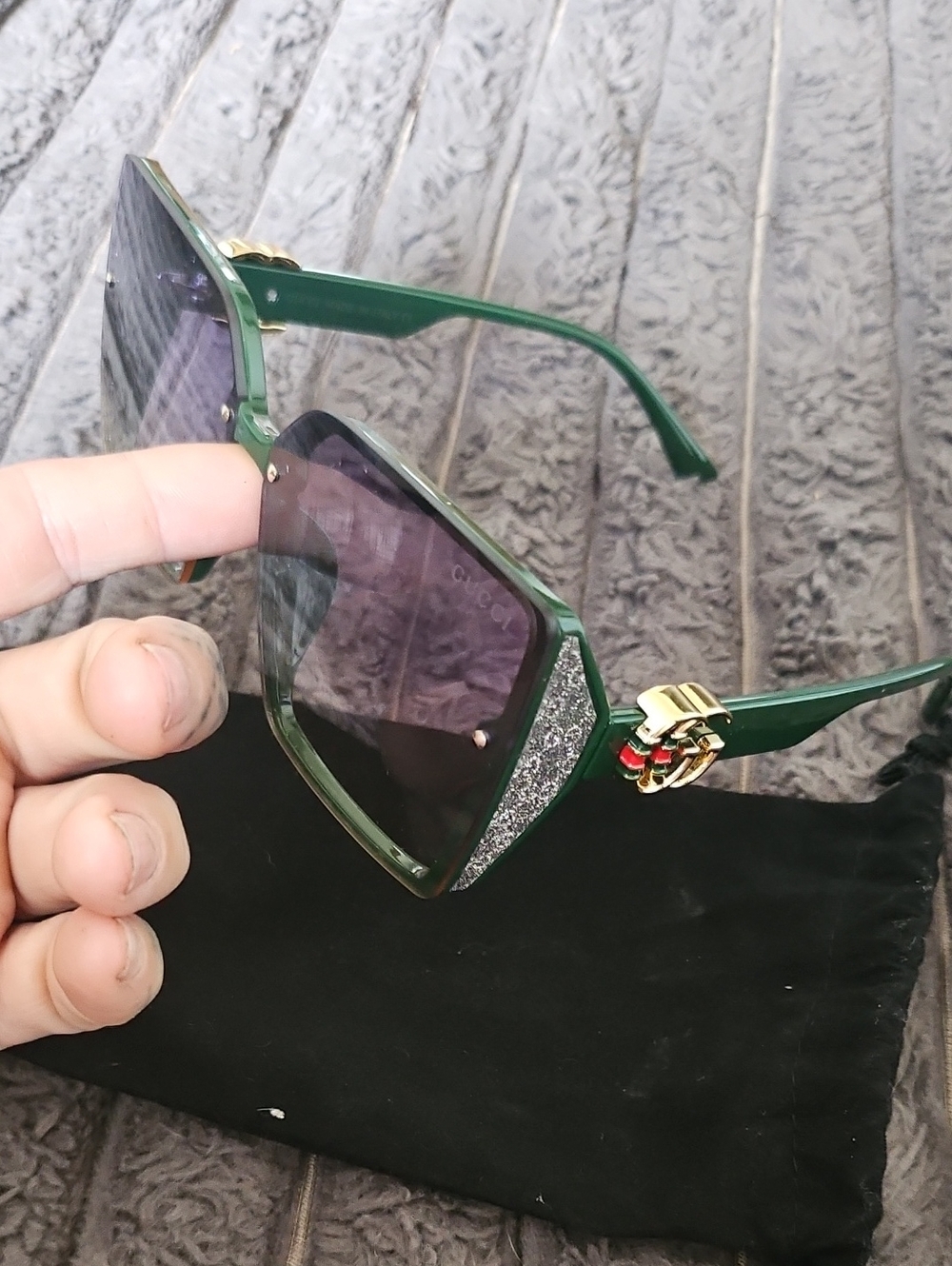 Gucci Oversized Square Frame Sunglasses  (Read)